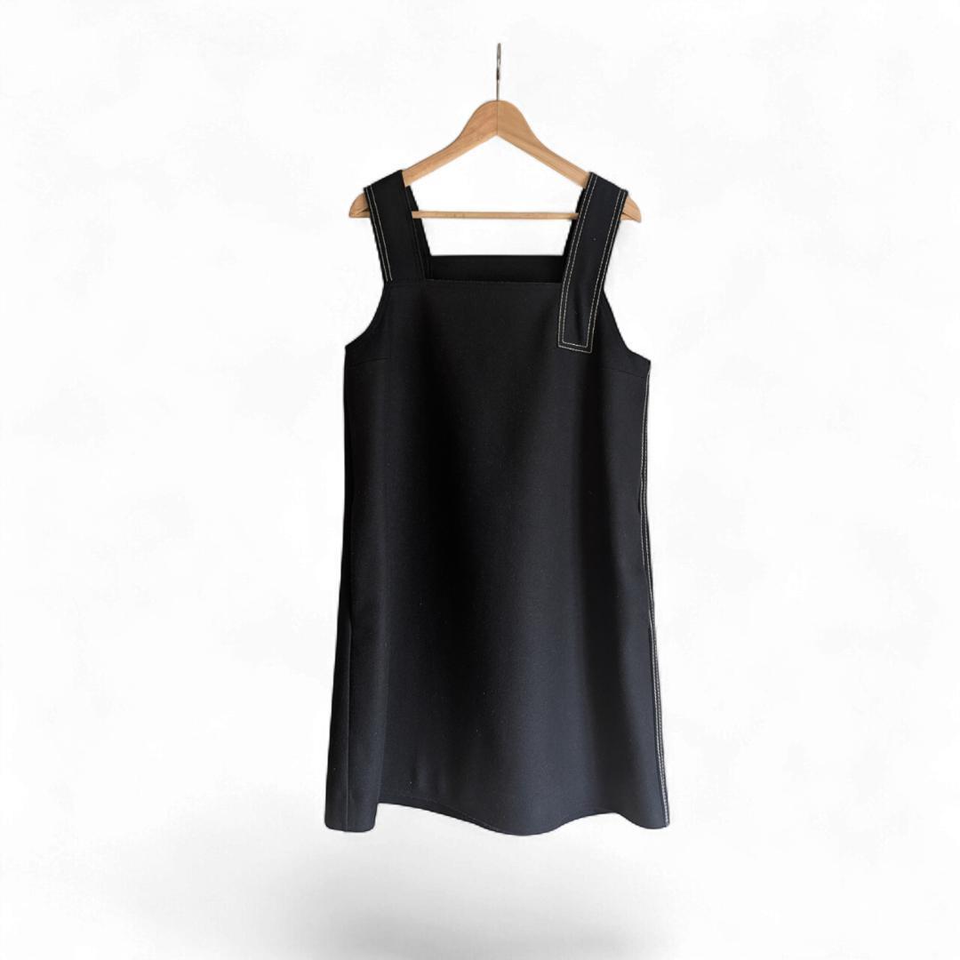 定価16000円 【COS】 ウールカシミヤ ステッチストラップドレス　Lサイズ