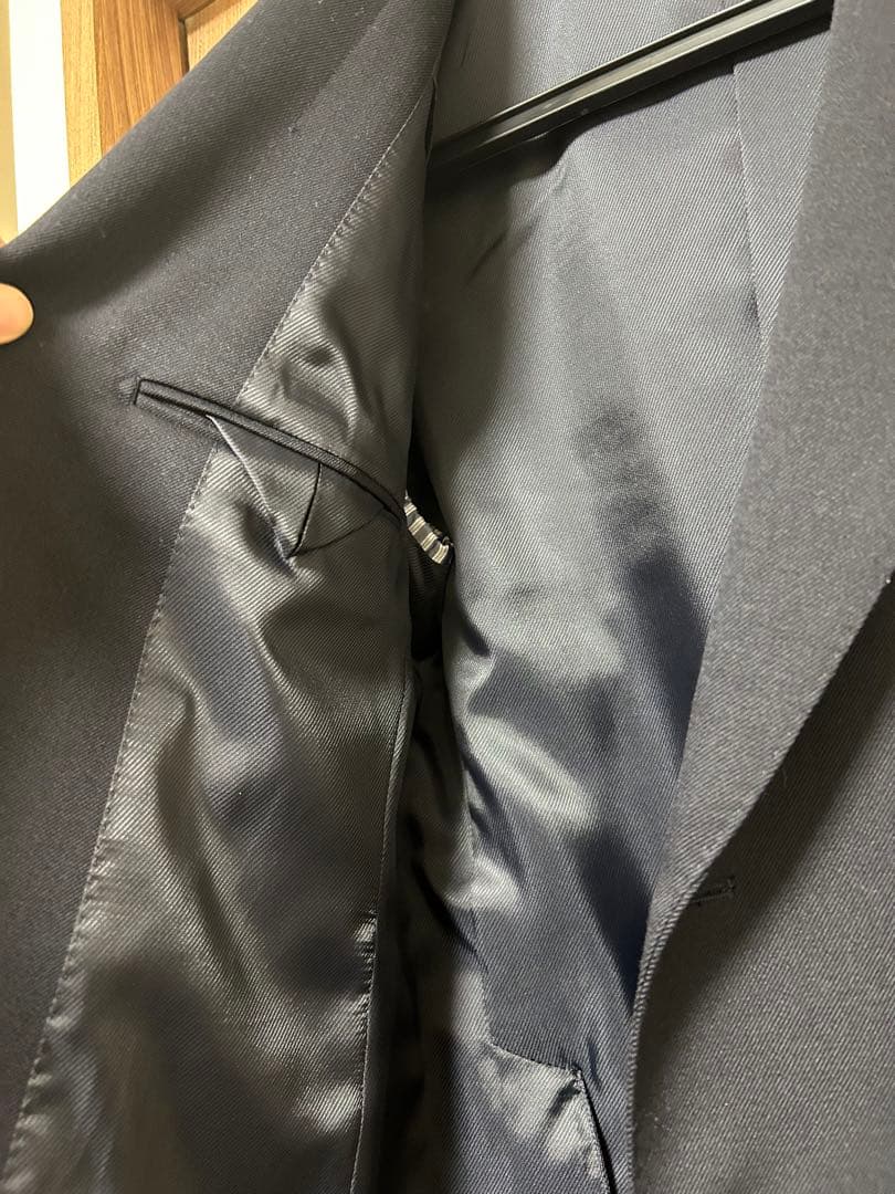 BEAMS DESIGN MORLES ダブルジャケット 金ボタン 紺ブレ M