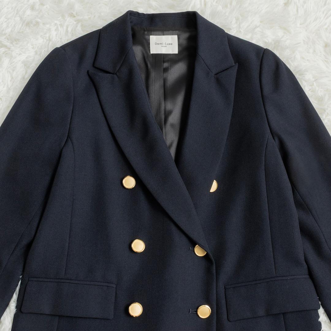 美品 Demi-Luxe BEAMS ドライギャバジン ダブルジャケット 36
