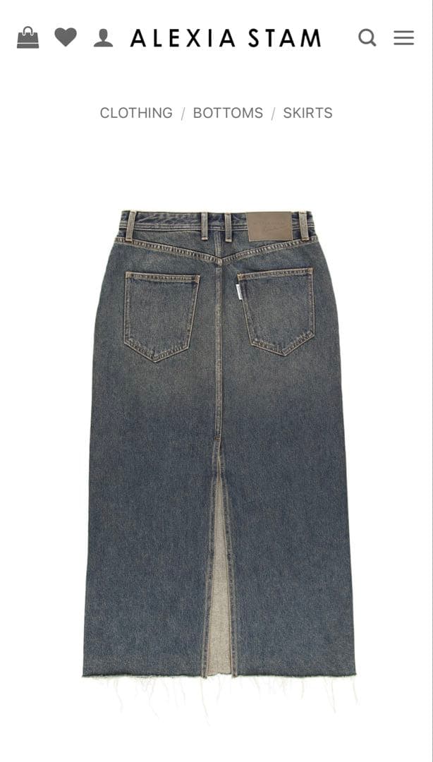 ALEXIASTAM ロングデニムスカートS【新品未使用タグ付き】