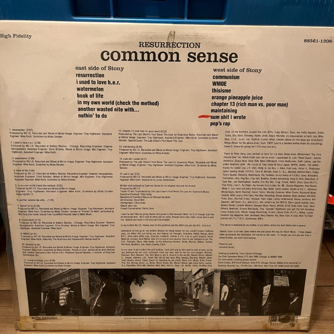 USオリジナル盤 common sense resurrection LP