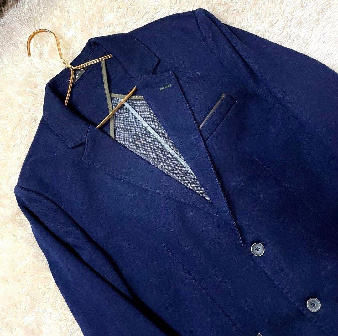 のほほん　ZARA MAN ネイビー テーラードジャケットXL XXL