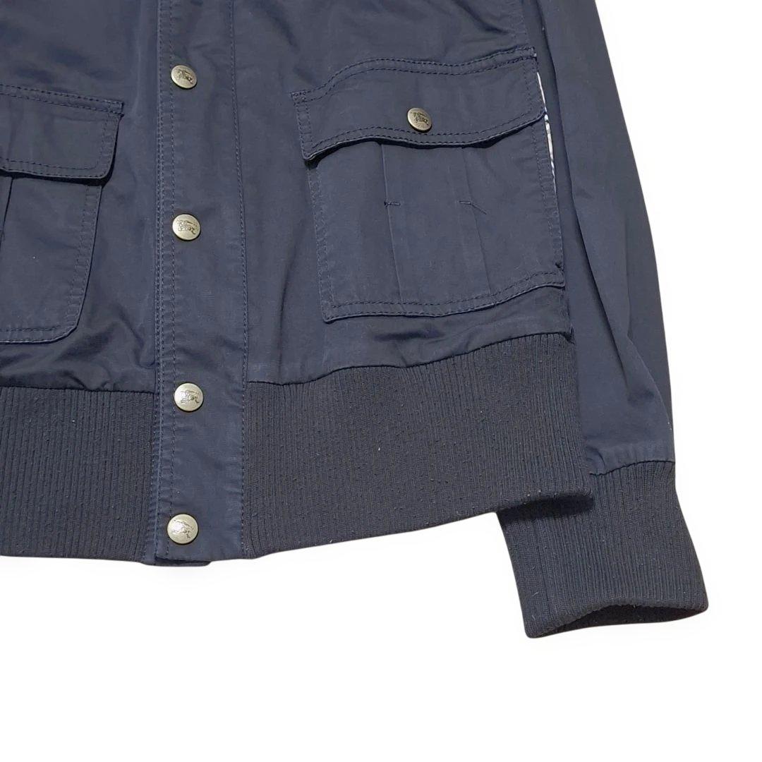 BURBERRY　ミニタリージャケット　38 ブラック　リブネック