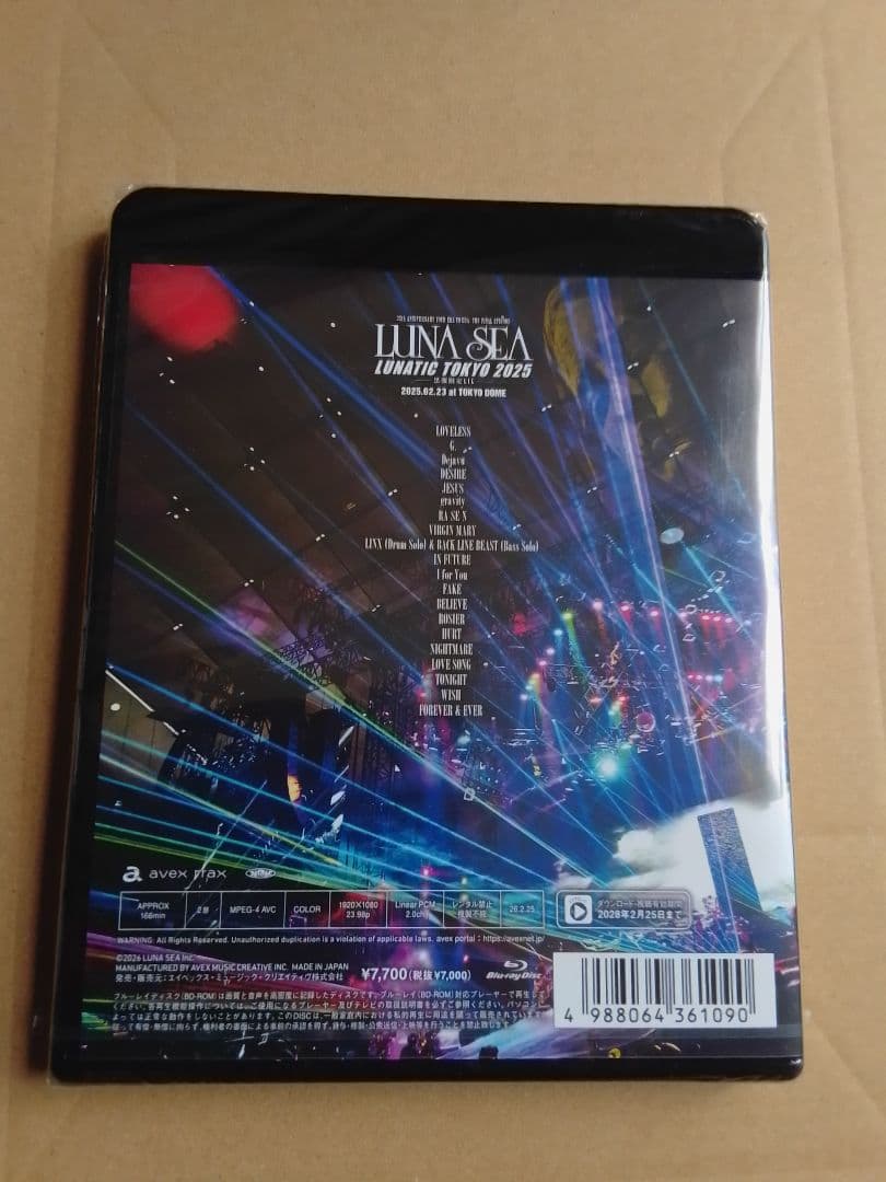 新品未開封 LUNATIC TOKYO 2025 LUNA SEA ブルーレイ