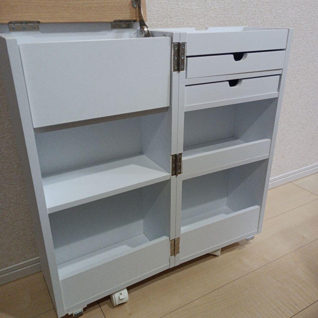 コンパクト ドレッサー コスメワゴン　キャスター付き