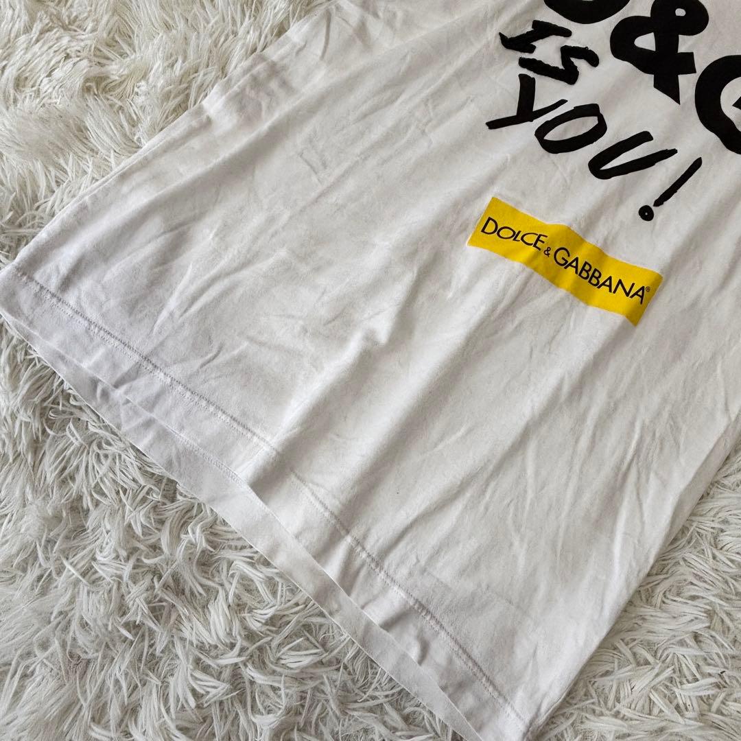 ドルチェ＆ガッバーナ ロゴTシャツ 36 白 スパンコール