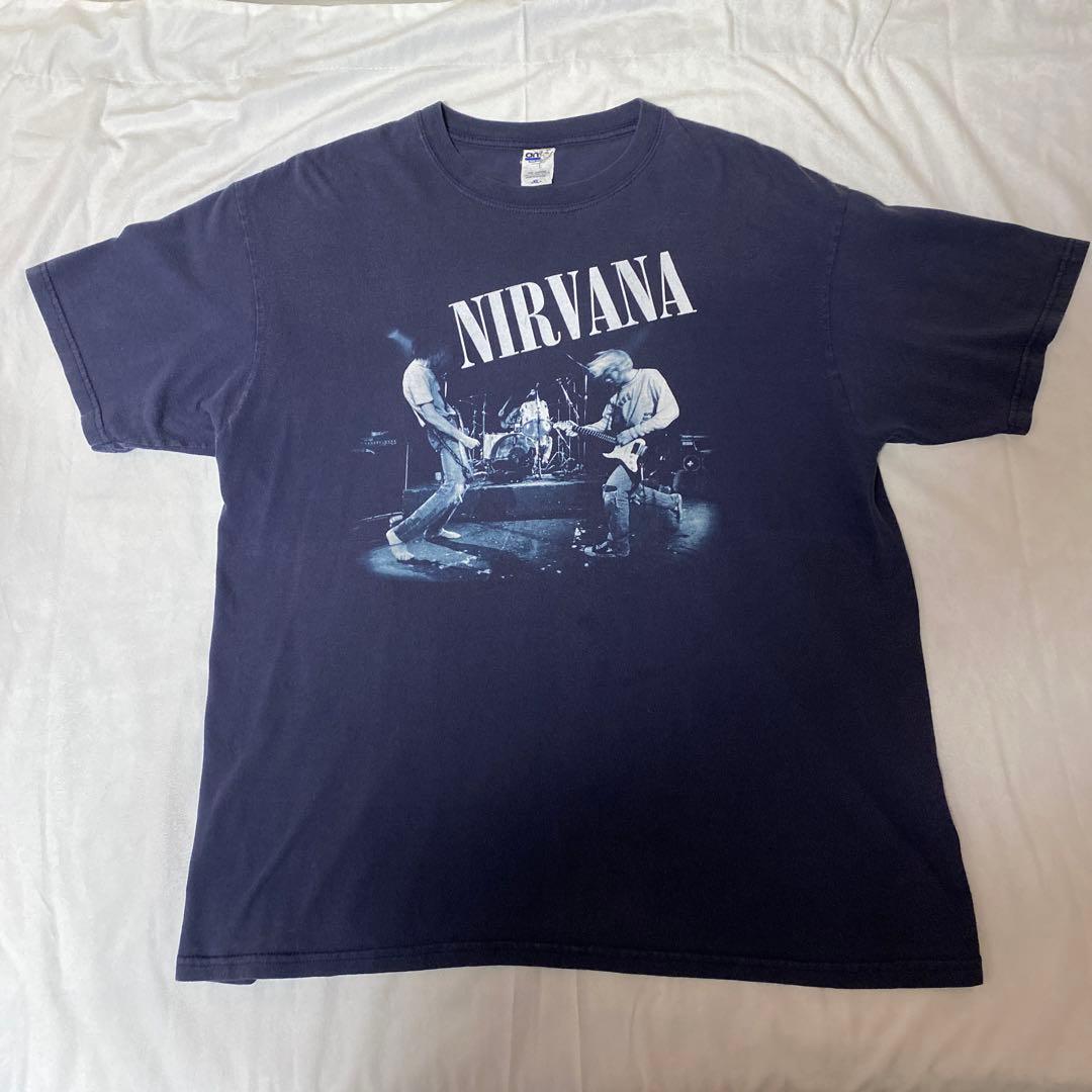 トップス NIRVANA FROM THE MUDDY BANKS NAVY