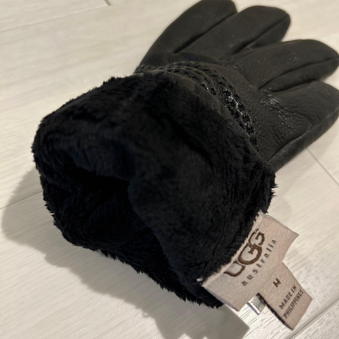 UGG アグ　本革手袋　Mサイズ　黒ブラック　レディース　メンズ　ユニセックス