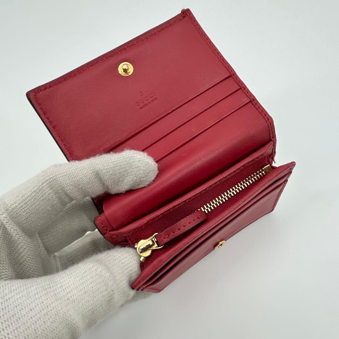 美品✨グッチ 折り財布 ミスティックキャット スプリーム PVC ベージュ