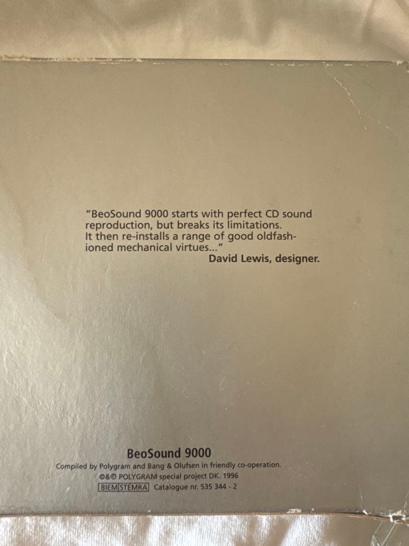 B&O BeoSound 9000 非売品 デモCD 5枚セット 店舗展示用