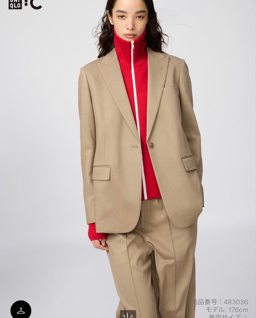 UNIQLO C テーラードジャケット ベージュ