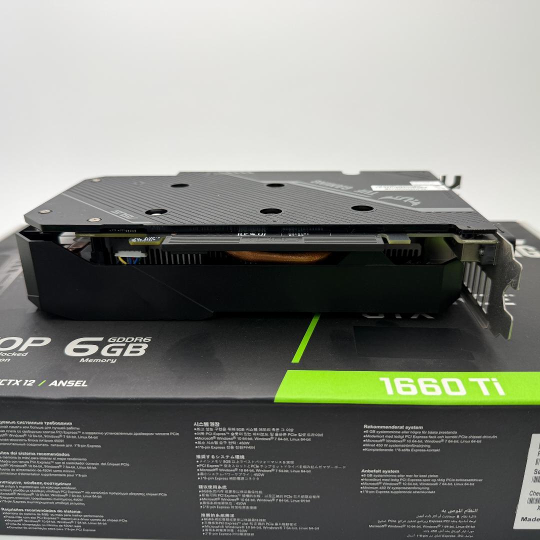 ⑤ASUS TUF-GTX1660TI-T6G-EVO-GAMING グラボ