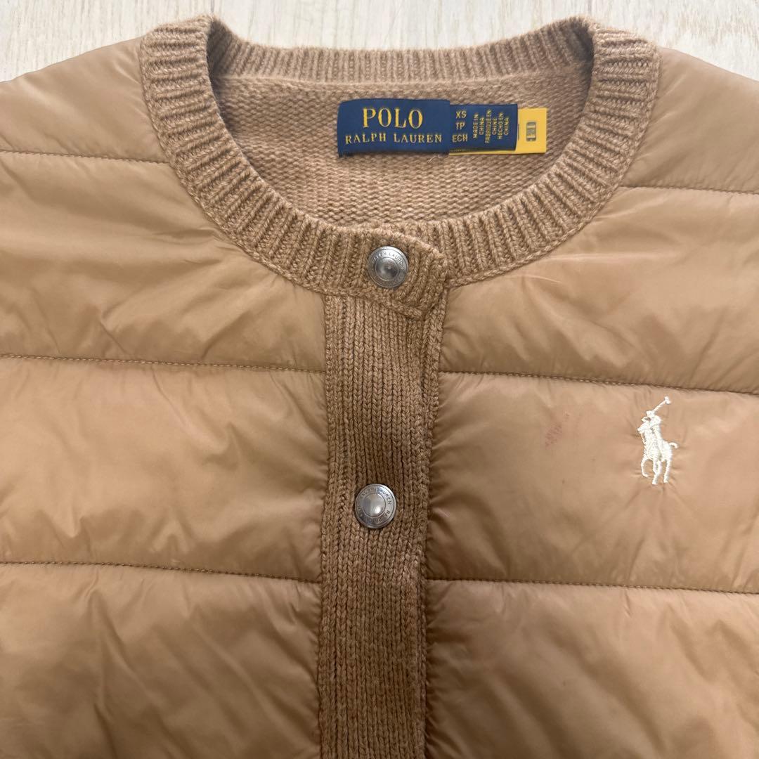 は Polo Ralph Lauren ニット×キルティング切替カーディガン