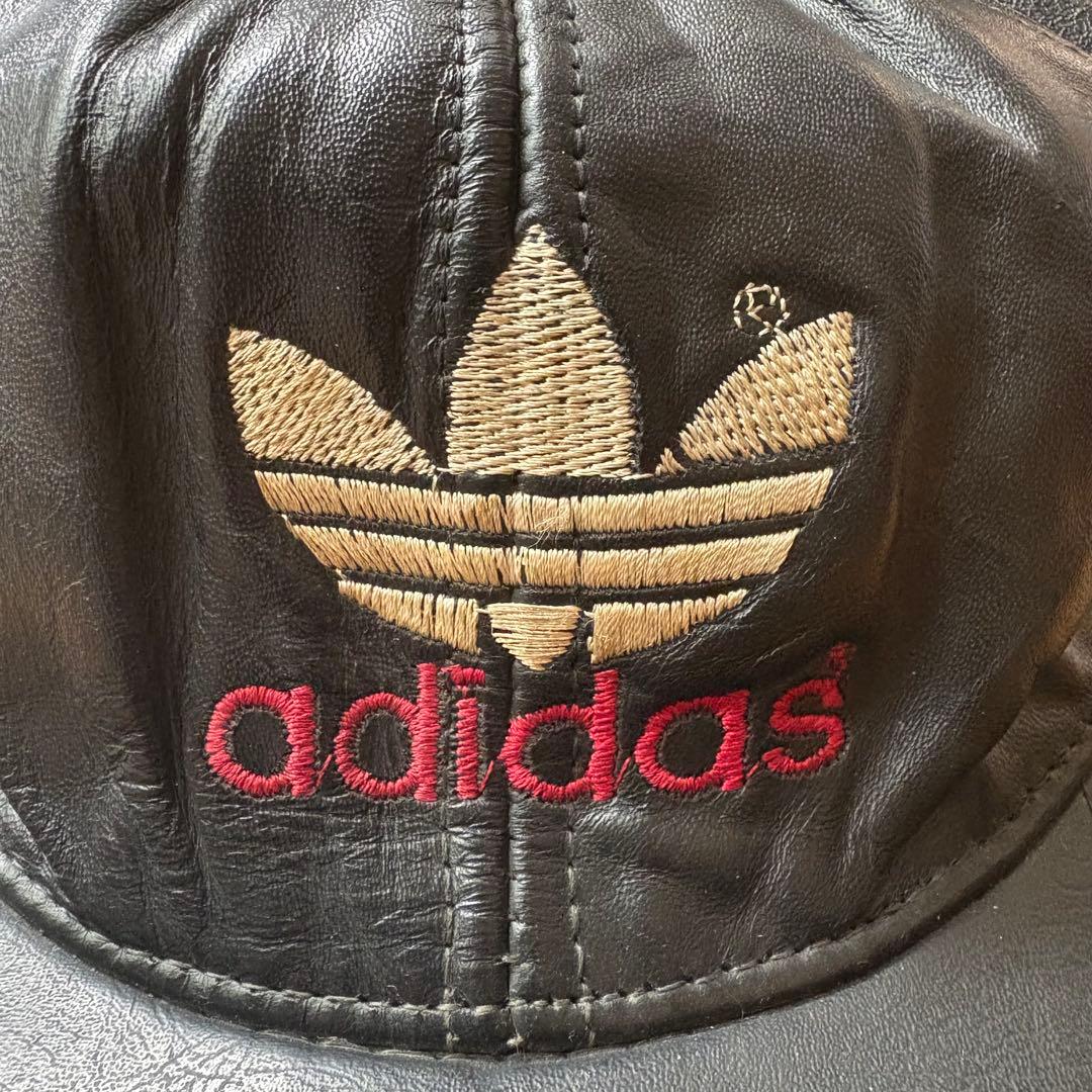 希少 80s old adidas レザー キャップ leather cap