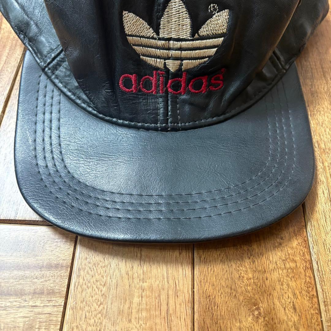 希少 80s old adidas レザー キャップ leather cap