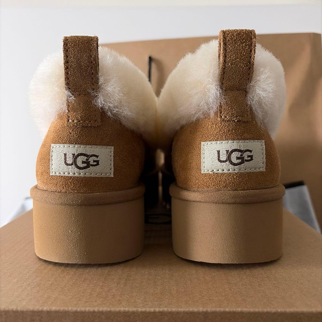 UGG ブラウン ファー付き ムートンブーツ