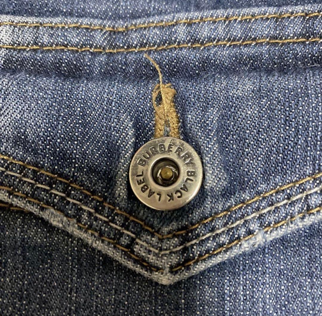 Burberryローライズブーツカットフレアデニム　Y2K