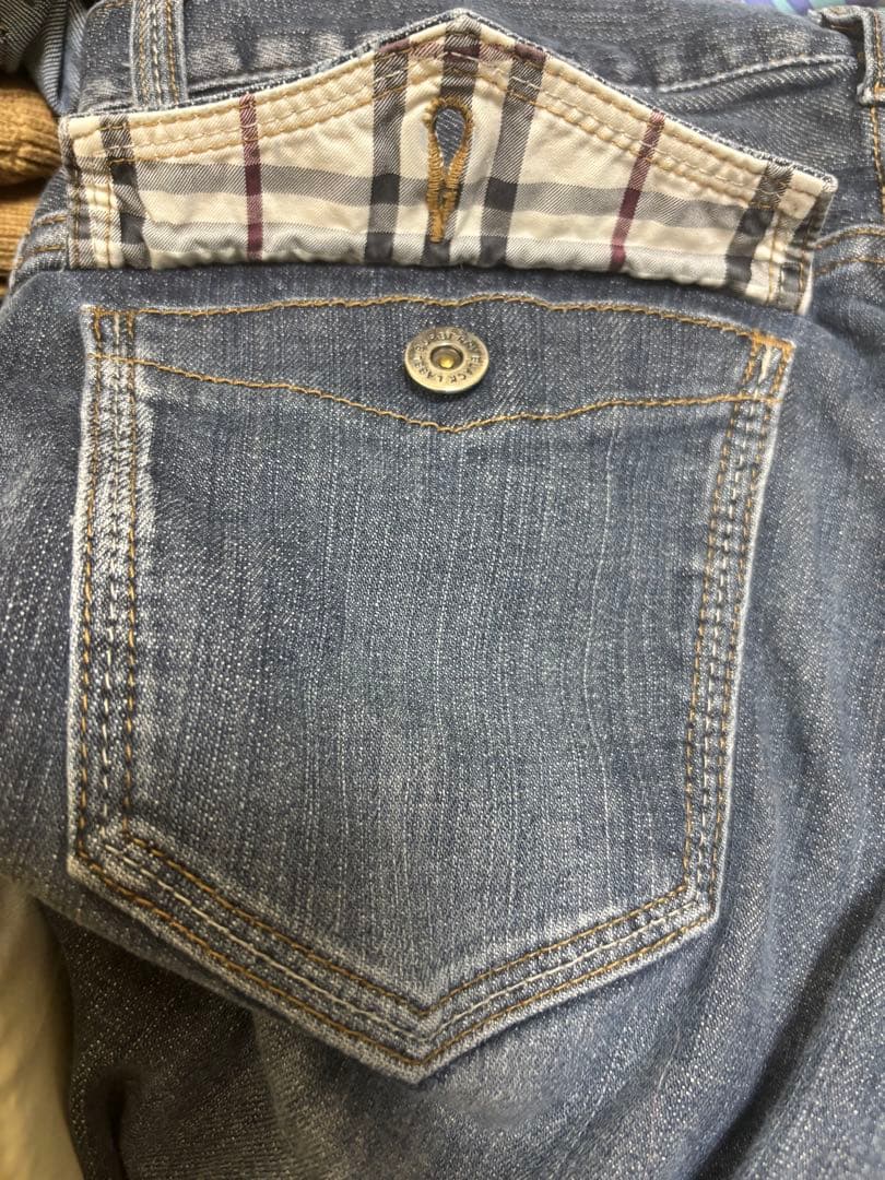 Burberryローライズブーツカットフレアデニム　Y2K