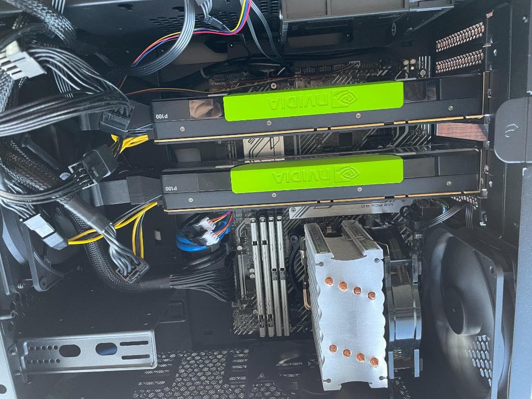 冷却ファン付 Tesla P100 16GB HBM2 2枚セット 動作確認済