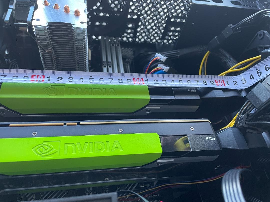 冷却ファン付 Tesla P100 16GB HBM2 2枚セット 動作確認済
