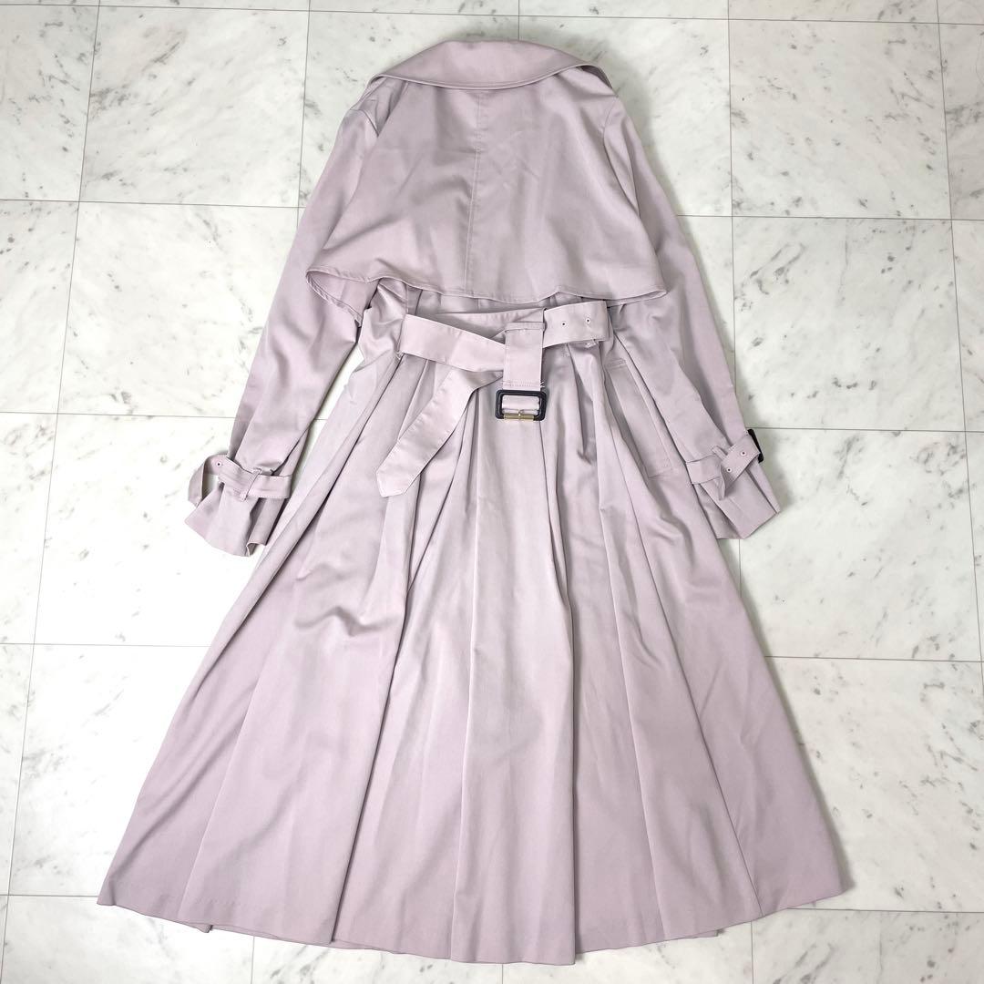 【美品】アプワイザーリッシェ ベルテッドトレンチコート 2 ピンクベージュ