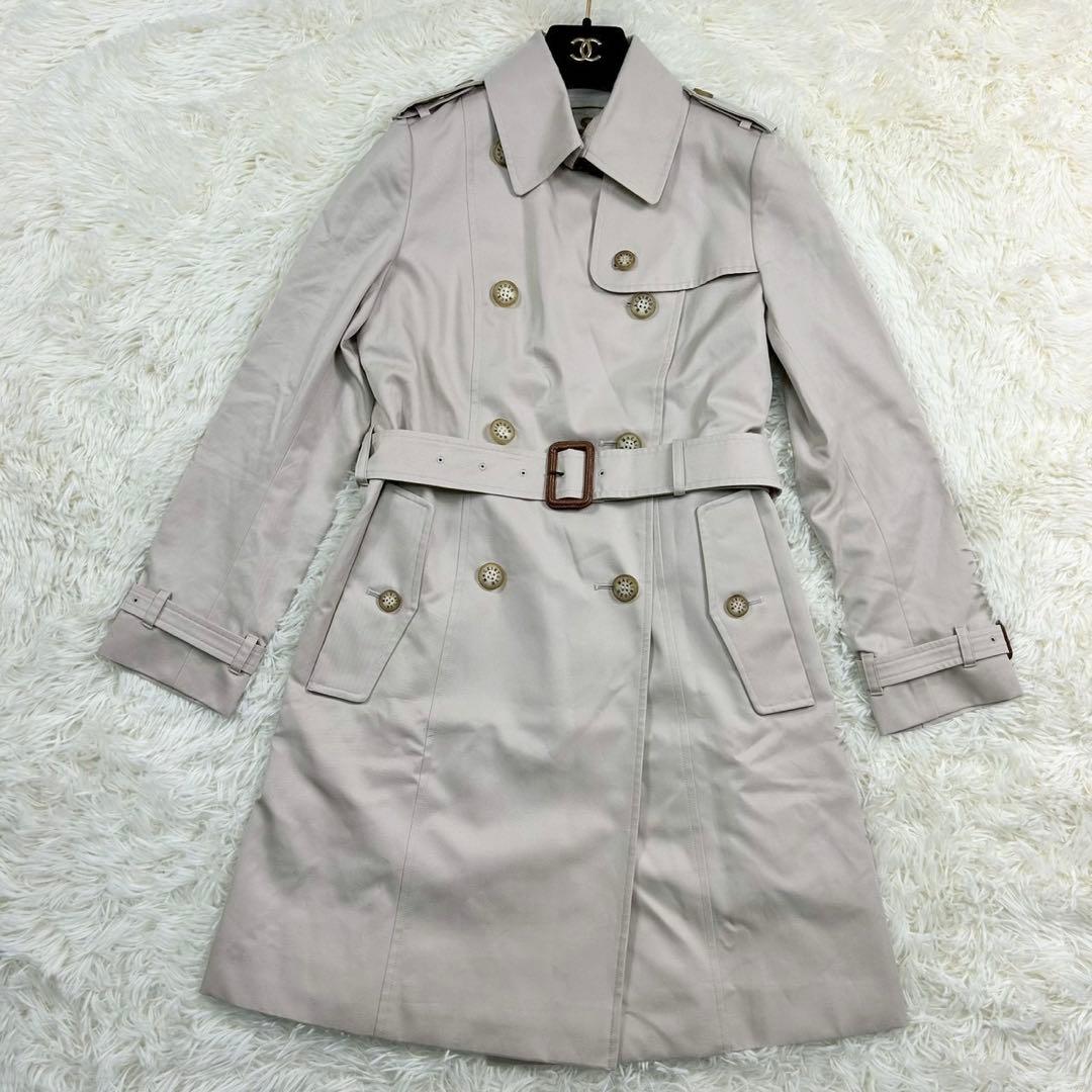 美品　マッキントッシュロンドン　トレンチコート　チェック　レディース　38