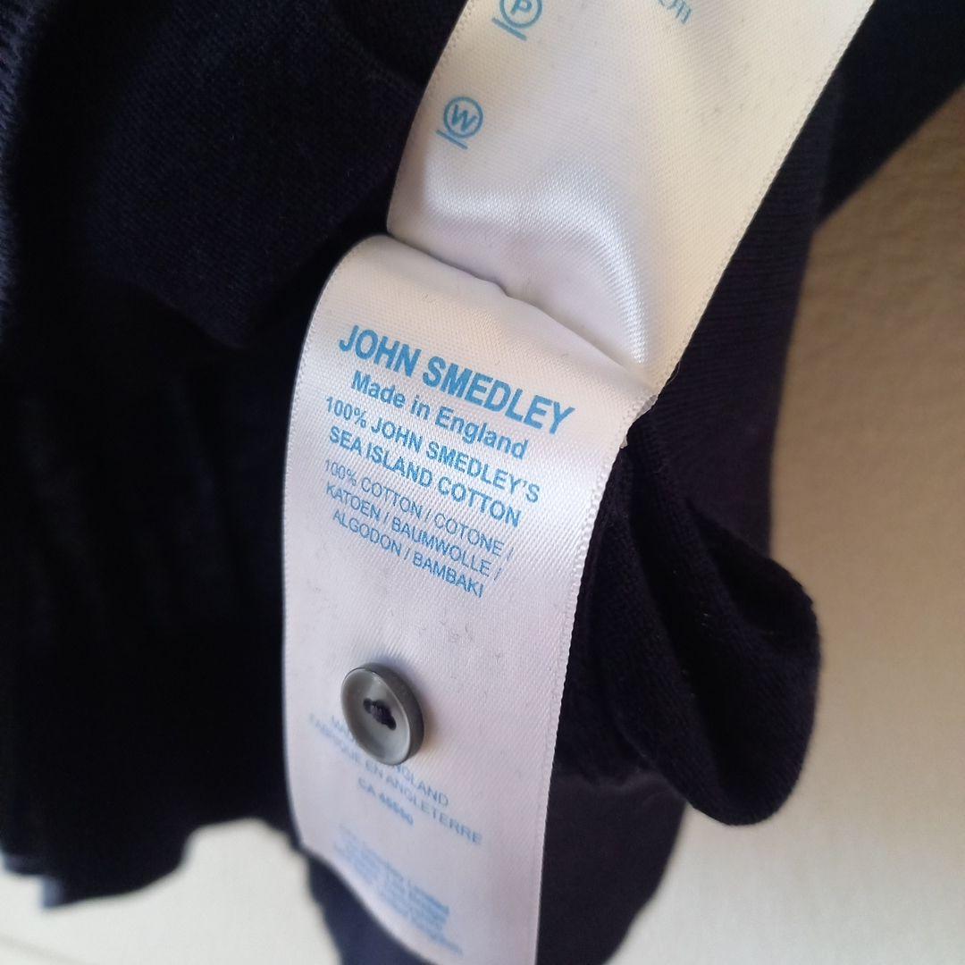 JOHN SMEDLEY ネイビー 半袖ポロシャツ