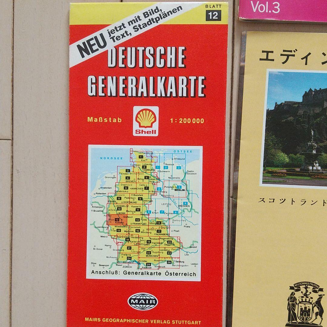 1980年ヨーロッパの地図、観光案内ガイド