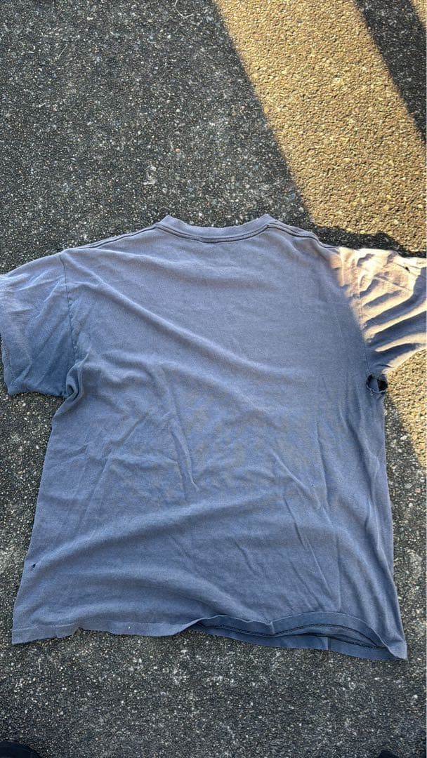 90s モザイク文字 tシャツ　鬼フェード　襤褸ボロ　モーション文字