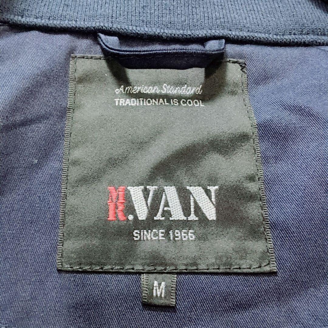 【極美品】VAN スイングトップ　短丈　ブルゾン　ネイビー　M　裏地チェック