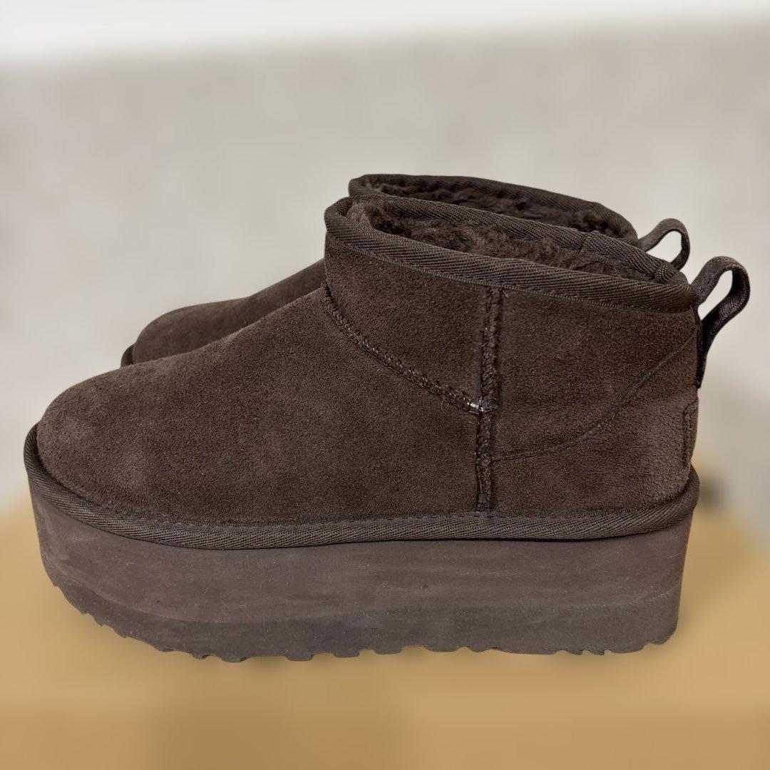 UGG 厚底 ウルトラミニ プラットフォーム ブーツ スエード 23cm(6)