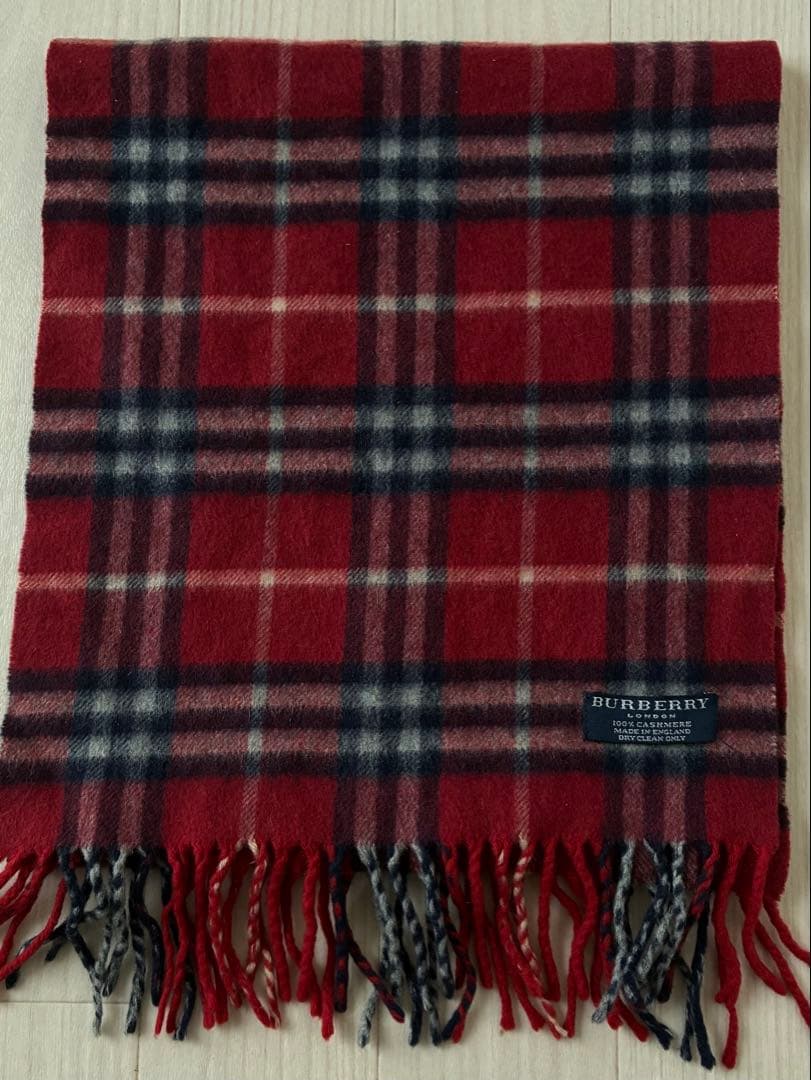 Burberry 100% CASHMERE マフラー ENGLAND製