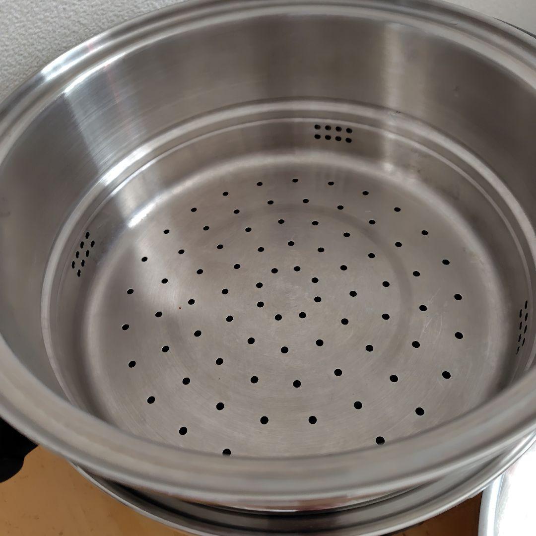 アムウェイ・ステンレス鍋　ドーム　蒸し器　フライパン　スティーマー