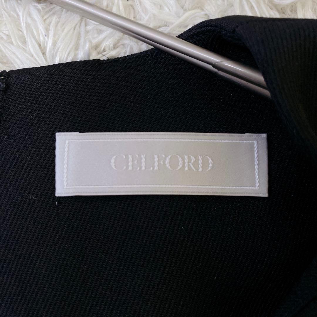 【近年】CELFORD フィット&フレアステッチワンピース Aライン 38M相当