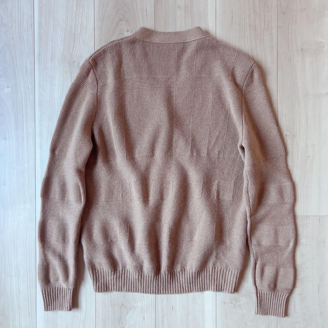 希少＊BURBERRY カシミヤウール カーディガン L シャドーチェック柄