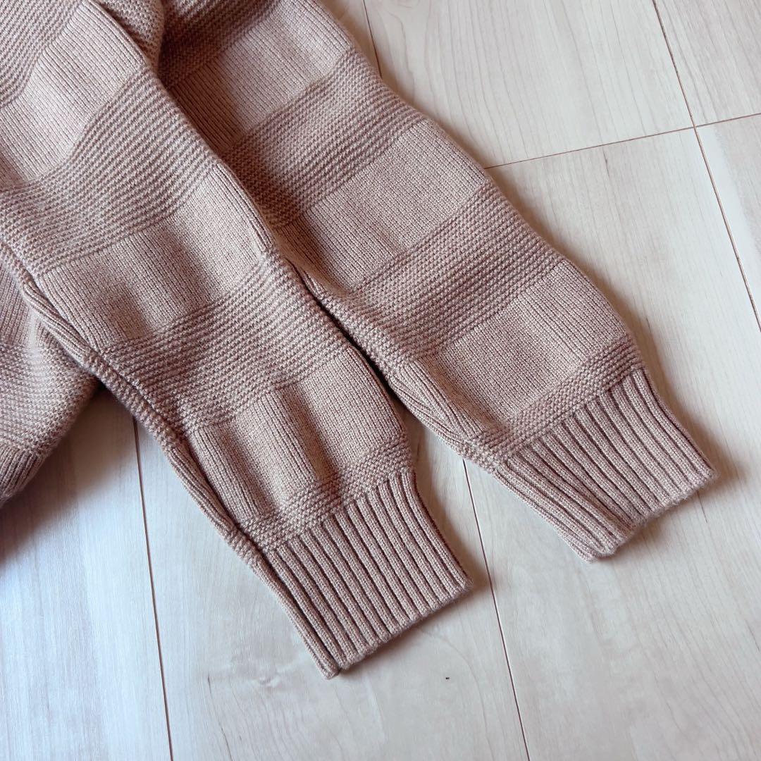 希少＊BURBERRY カシミヤウール カーディガン L シャドーチェック柄