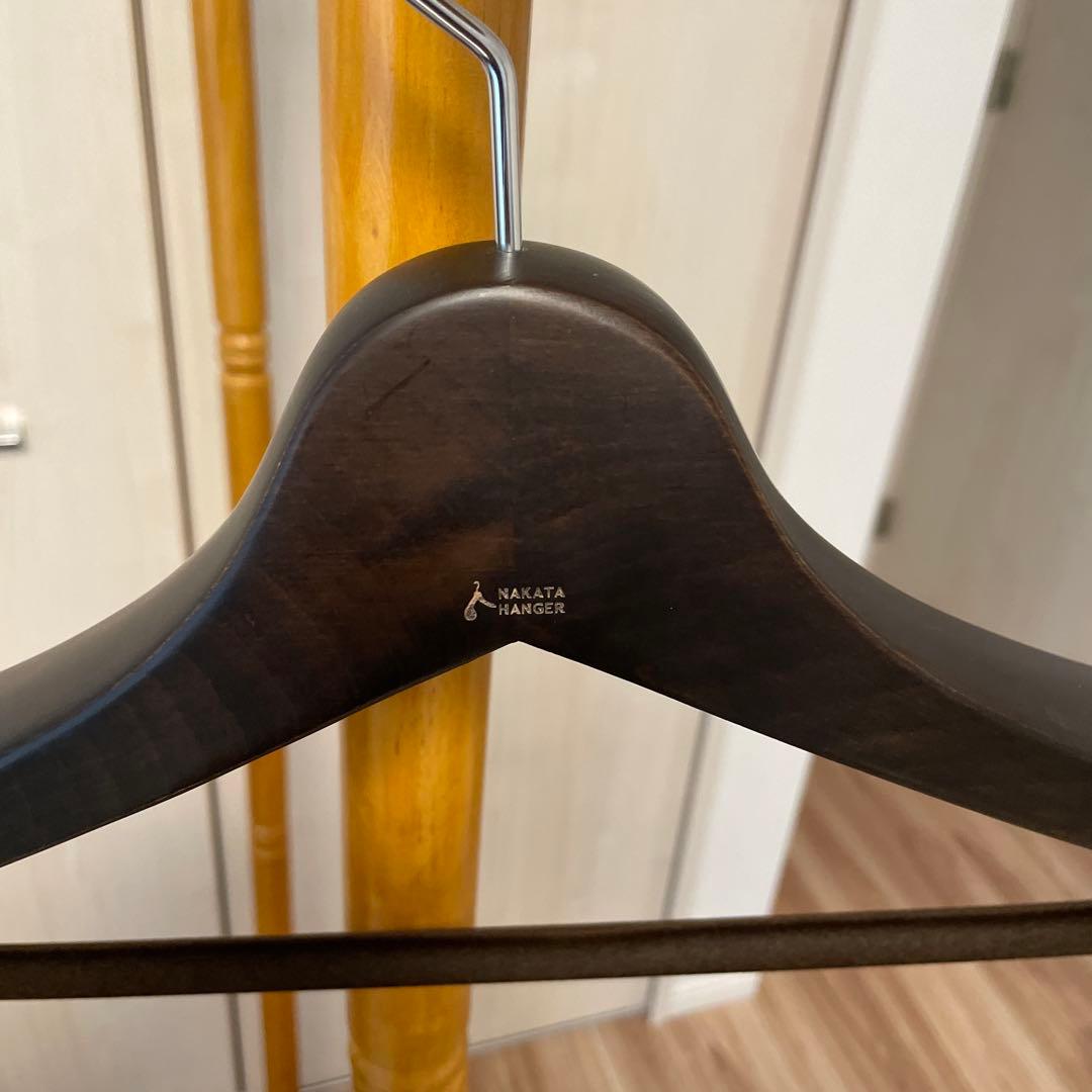 NAKATA HANGER メンズスーツハンガー 5本組 スモークブラウン