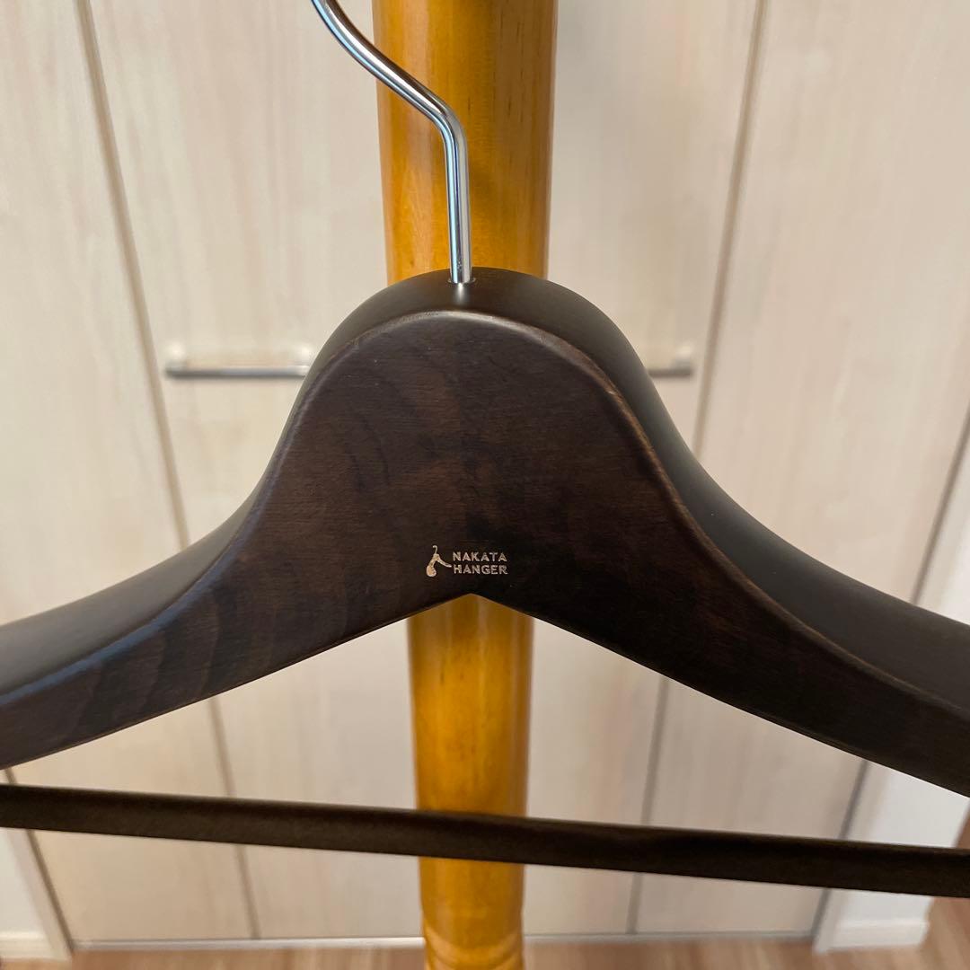 NAKATA HANGER メンズスーツハンガー 5本組 スモークブラウン