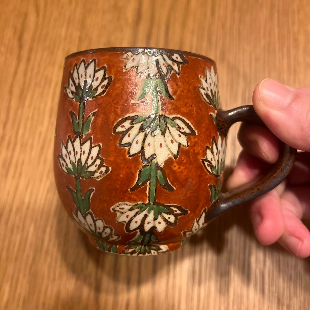 ヒヅミ峠舎　花柄陶器マグカップ
