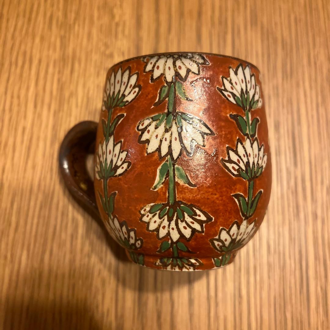 ヒヅミ峠舎　花柄陶器マグカップ