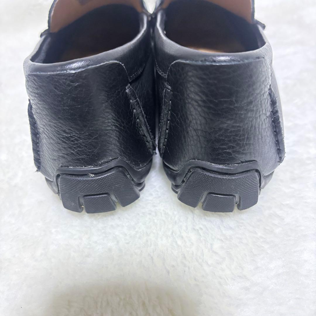 【美品】クラークス26.5cmドライビングシューズ　スリッポン　シボ革　レザー