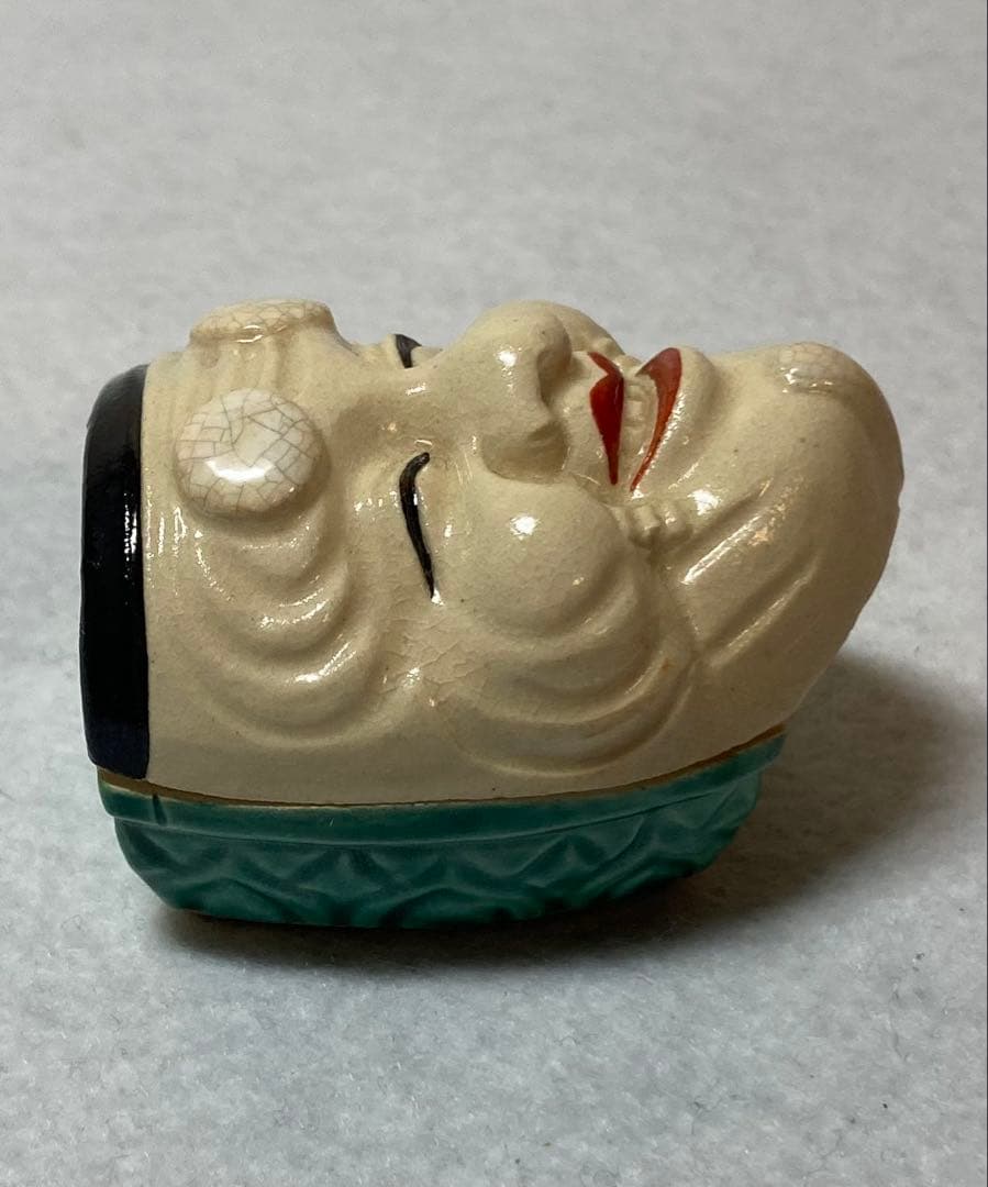 B307h 「色絵翁 香合」清閑寺窯造　共箱　能面　杉田祥平　京都　茶道具