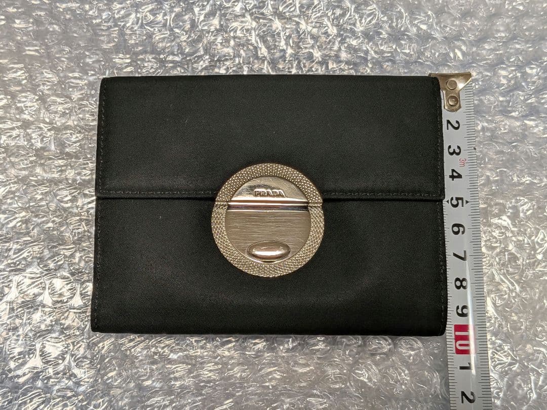 PRADA プラダ ナイロン 二つ折り財布 ブラック