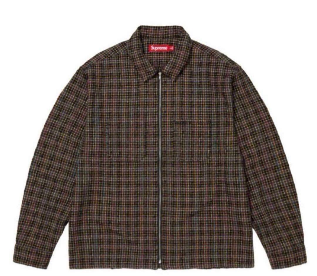 完売大人気Supreme llic Plaid Zip Up Shirt