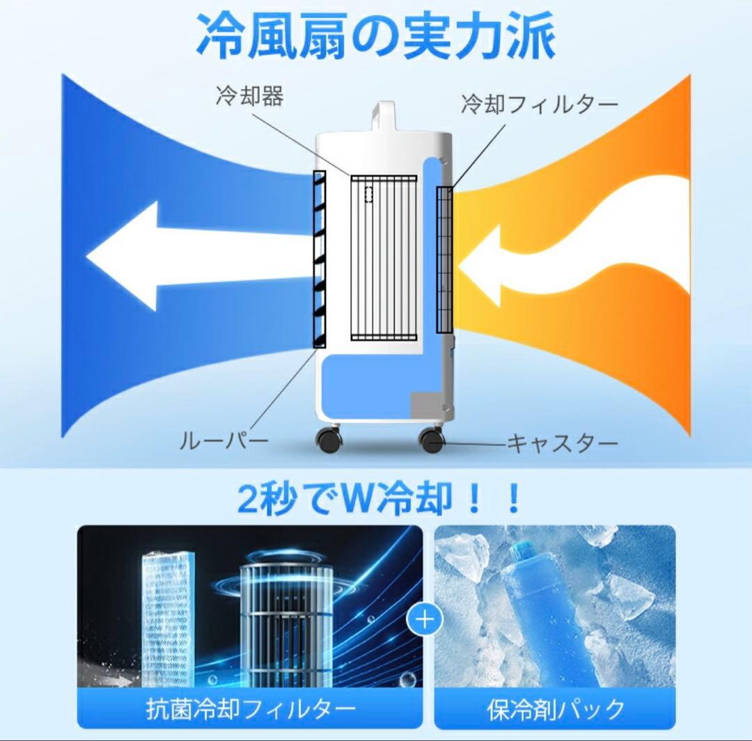 冷風機 -18°C 3段階風量調整・リモコン付