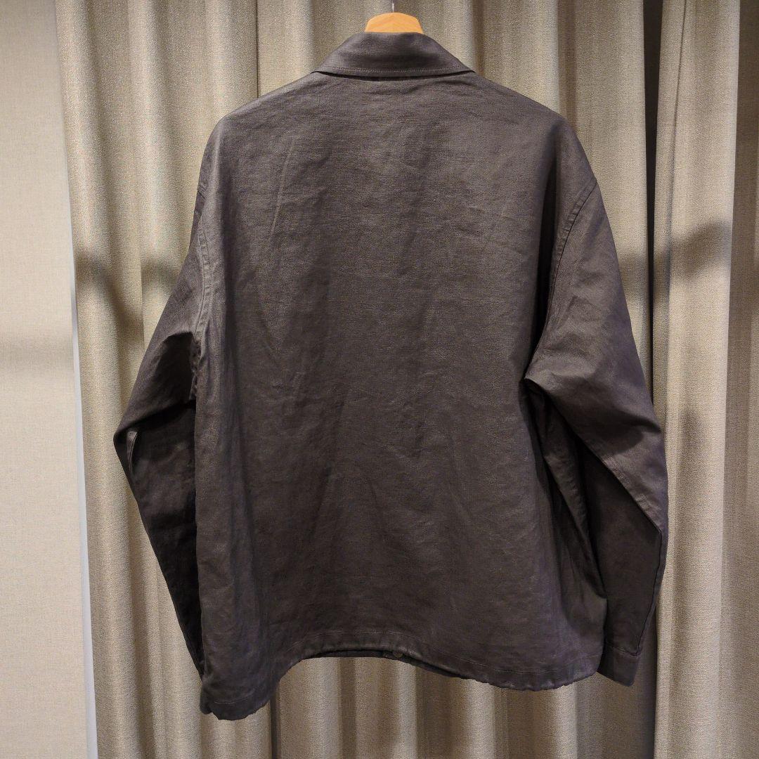 村*太様 MUJI Labo 太番手リネンドローストリングジャケット チャコール