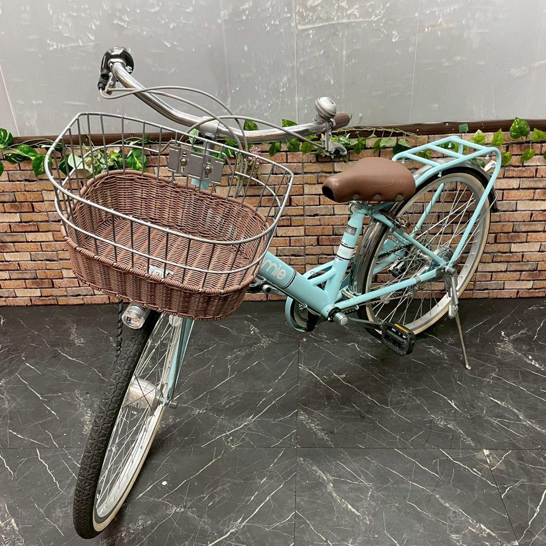 【124】子供用自転車 子供車 ami 水色 22インチ 変速付き