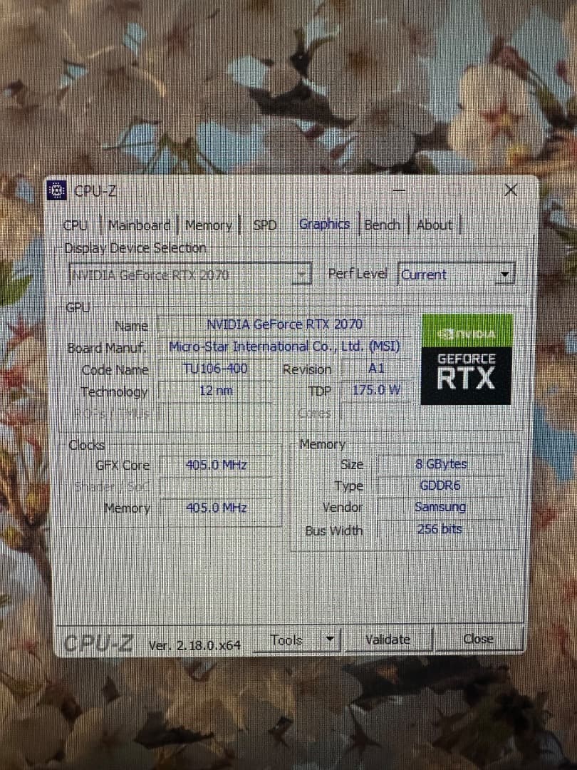 【Drails】MSI GeForce RTX2070 GAMING 8G