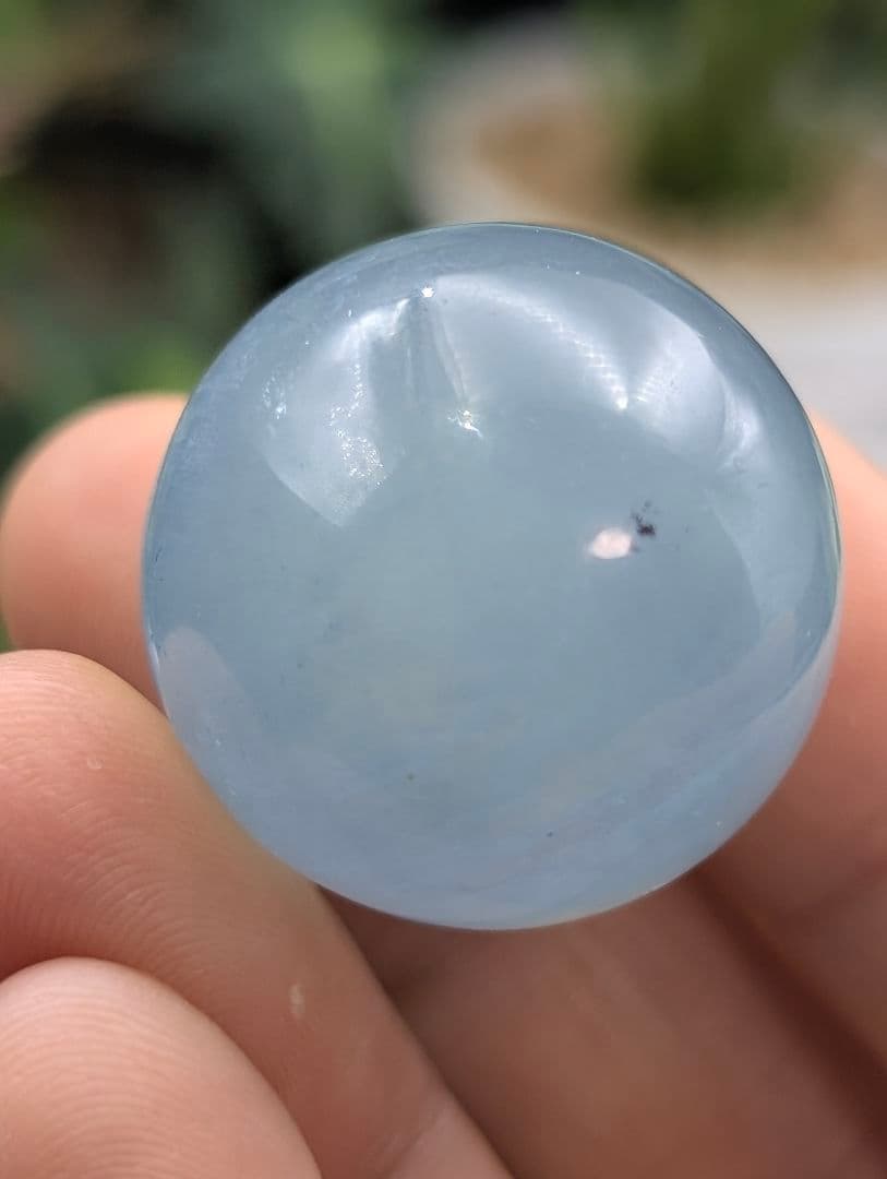 21g 24.3mm SL08希少【アクアマリン】　小型丸玉