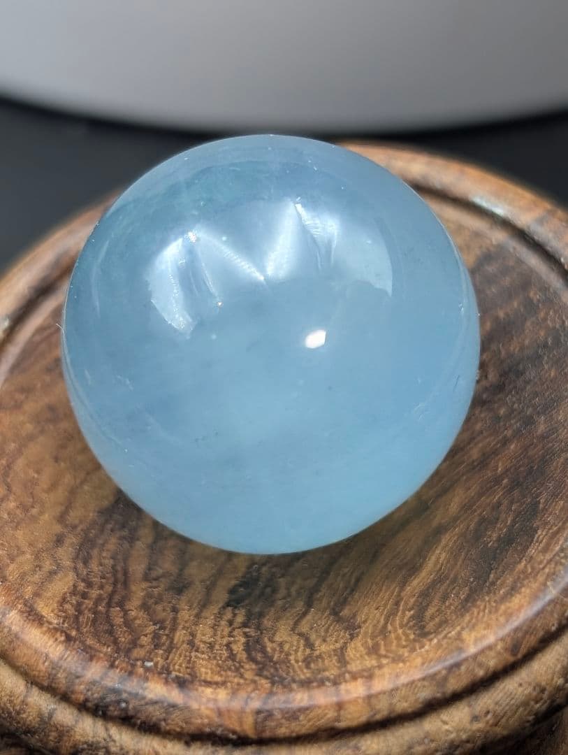 21g 24.3mm SL08希少【アクアマリン】　小型丸玉